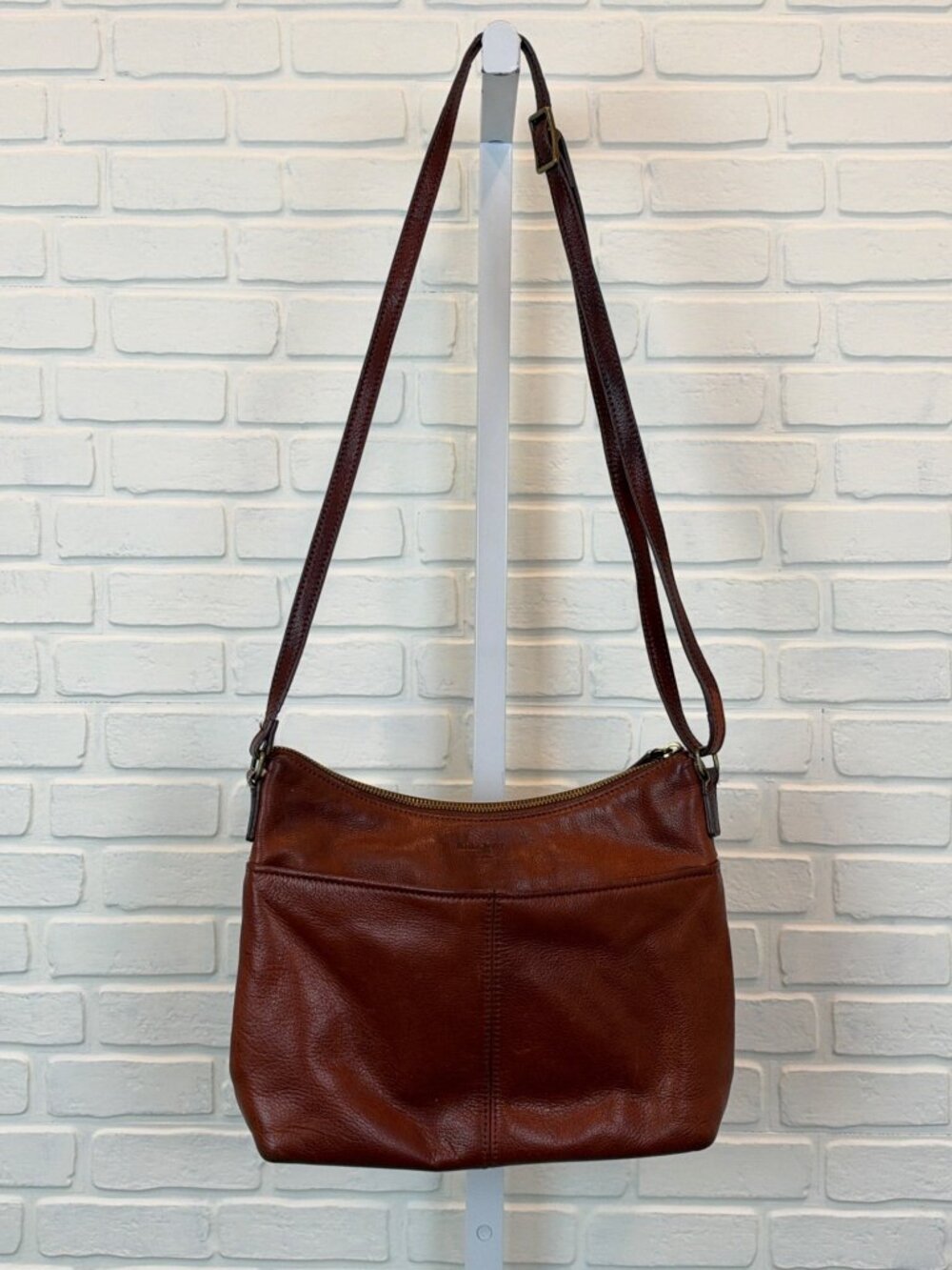 Margot Leather Shoulder Bag Brown Crossbody